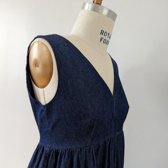 NWT! Kate Spade NY Chambray Vineyard Midi Dress Size 4 Indigo Denim - Picture 9 of 14